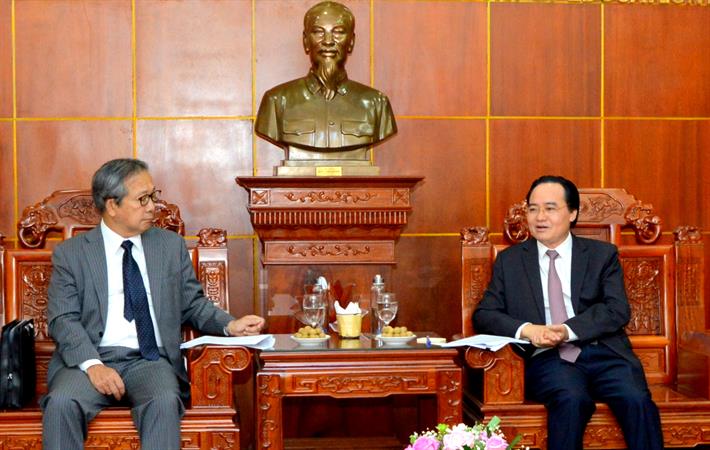Bộ trưởng Phùng Xuân Nhạ tiếp ngài Yamada Takio, Đại sứ đặc mệnh toàn quyền Nhật Bản tại Việt Nam