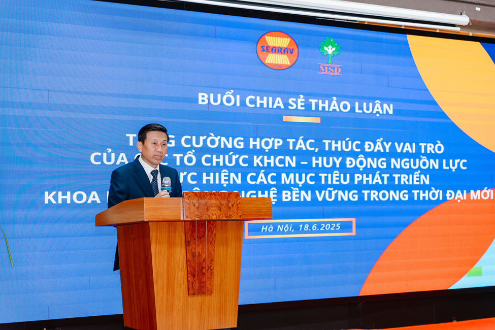 TS. Phạm Thanh Tịnh – Chủ tịch SEARAV phát biểu khai mạc